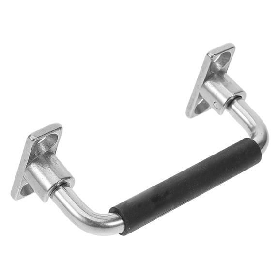 IBASETOY Stainless Steel Folding Pull Handle with Rubber Grip Heavy Duty Door Handle for Cabinets and Equipment