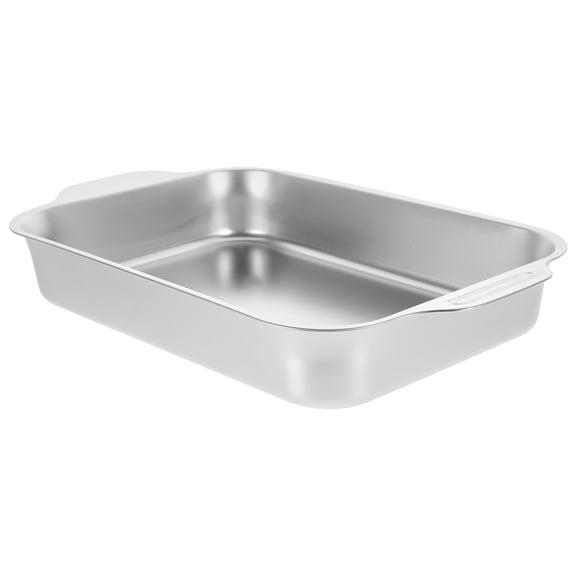IBASETOY Stainless Steel Roasting Pan by for Home Fish Grilling Silver