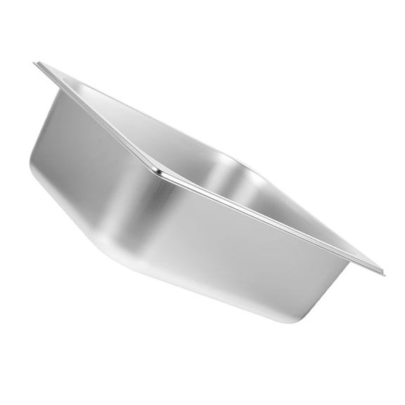 IBASETOY Trays for Serving Food Stainless Steel Buffet Dish Large Capacity 1Pack