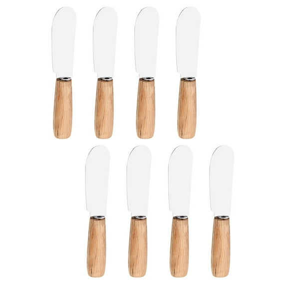 IBASETOY Stainless Steel and Plastic Baking Spatulas Set of 8 Pieces for Kitchen Use Multi Color