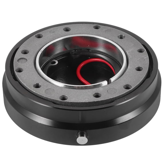 IBASETOY Universal Quick Release Steering Wheel Hub Black Aluminum Alloy for Easy Car Installation