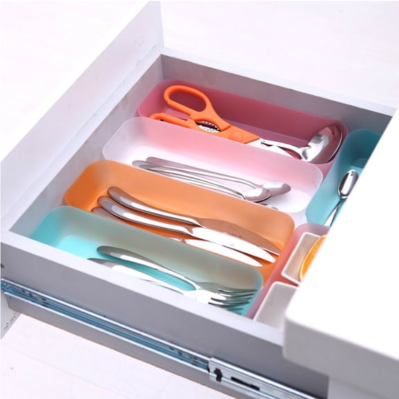 IBASETOY Orange Plastic Storage Box for Drawer Perfect for Pen and Debris Organization