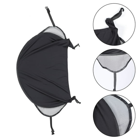 IBASETOY Black Spandex Stroller Sunshade Cover for Home Use Provides Wide Coverage and Easy Installation