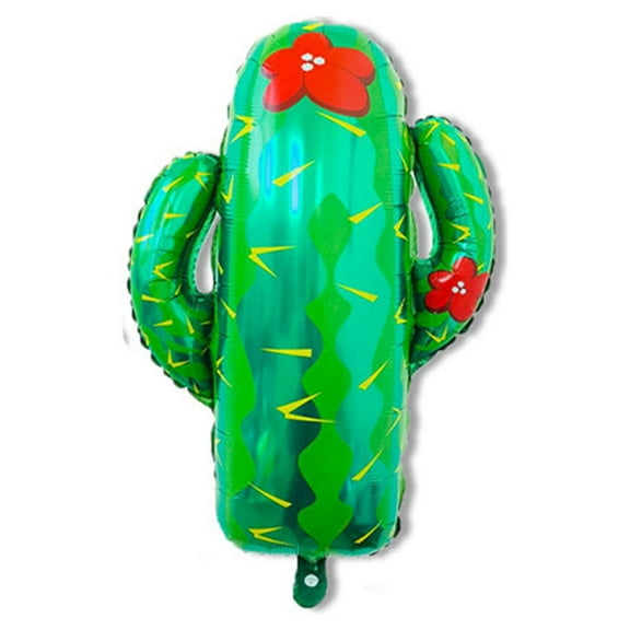 IBASETOY 16Pcs Aluminum Foil Party Balloon Set Cactus and Letters Balloons Assorted Color Wedding