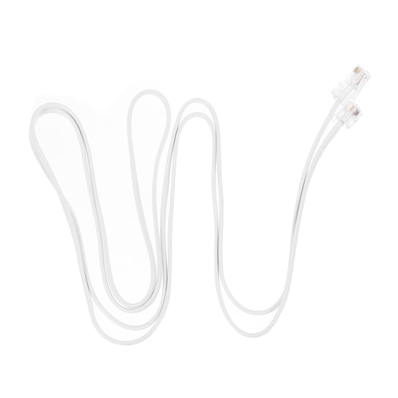 IBASETOY Copper Core Telephone Cord for Landline Use White PVC Cable with Rj11 Plug Easy Installation