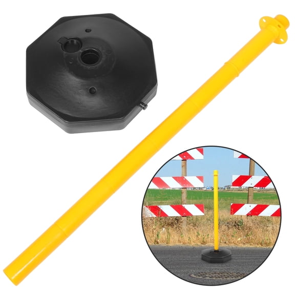 IBASETOY Durable Yellow Traffic Safety Column for Outdoor Use Made of PE Ideal for Road Construction and Maintenance