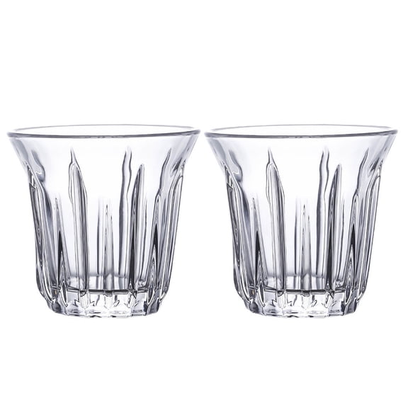 IBASETOY Clear Coffee Mugs Lightweight Luxurious Glass Beverage Tumblers for Home Bar