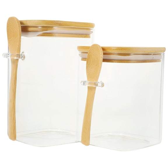 IBASETOY Transparent Glass Coffee Storage Containers with Airtight Seal for Home Use Wide Opening Design Suitable for Snacks and Dry Food