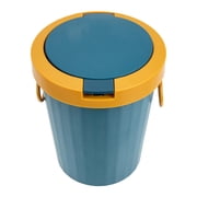IBASETOY Plastic Wastebasket with Lid Small Household Trash Can for Bedroom Bathroom
