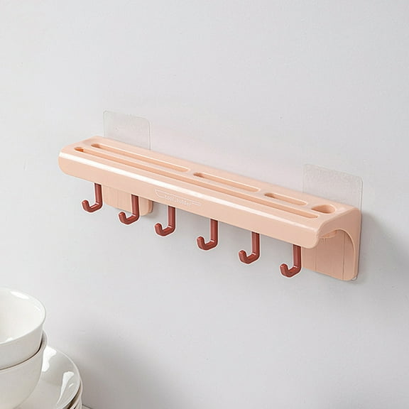 IBASETOY Utensil Hanging Rack ABS Pink Storage Housewives 1Pcs