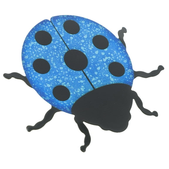 IBASETOY Wall Hanging Decor Beetle Wall Hanging Dark Blue Iron Outdoor Use 1Set