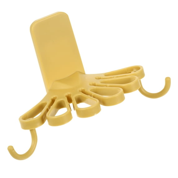 IBASETOY Swivel Towel Rack Holder Wall Mounted ABS Yellow for Bathroom Use