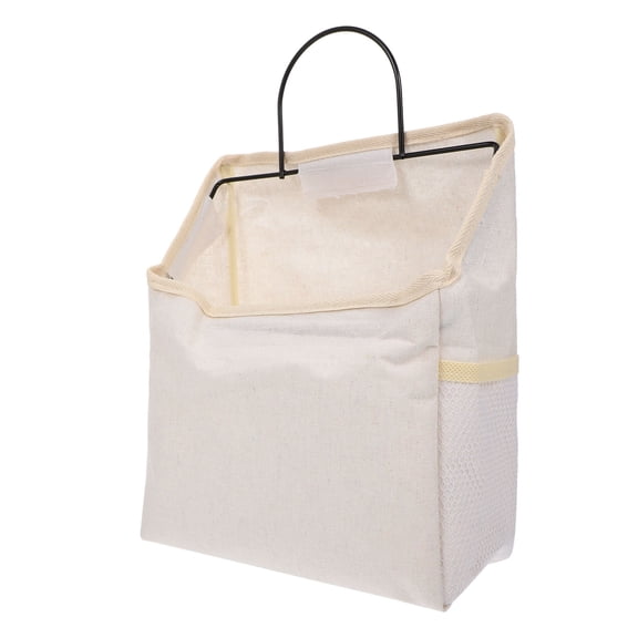 IBASETOY 1Set White Wall Mounted Sundries Storage Bag Practical Home Hanging Pouch