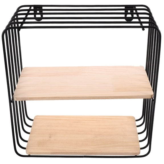 IBASETOY Modern Black Floating Shelf Wall Mounted Storage Shelf with Large Capacity for Home