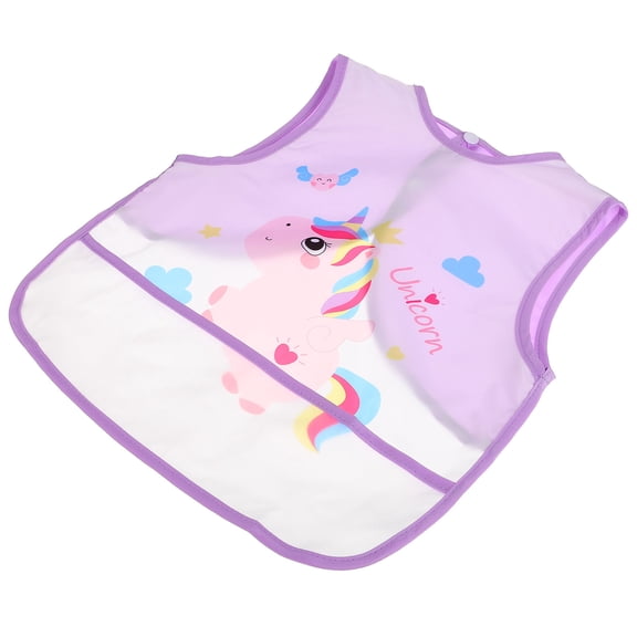 IBASETOY Waterproof Dribble Bibs Thin Design Purple 1Pack