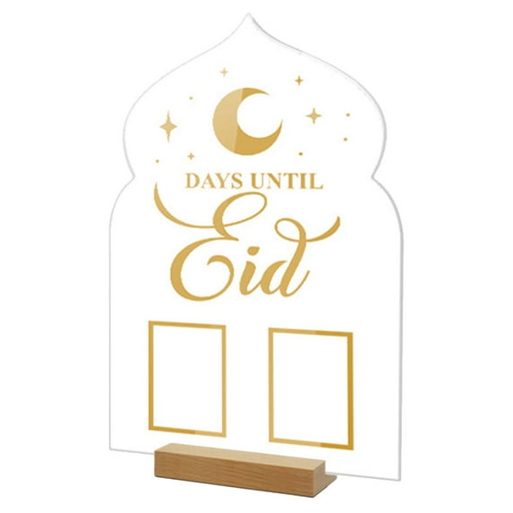 IBASETOY Handwritten Acrylic Countdown Decor with Multi Color and Wooden Base for Desktop and Office Use