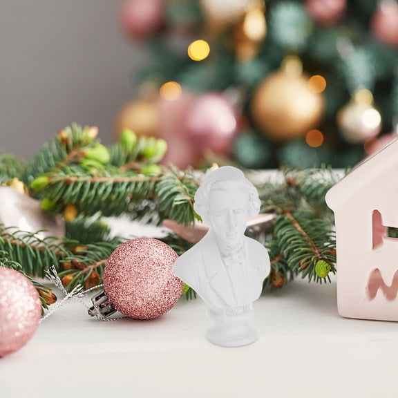 IBASETOY White Bust Sculpture Decor For Photography Prop Music Lovers 1Pcs