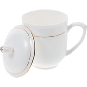 IBASETOY White Ceramic Multi-Function Water Mug for Home Use Simple and Creative Design