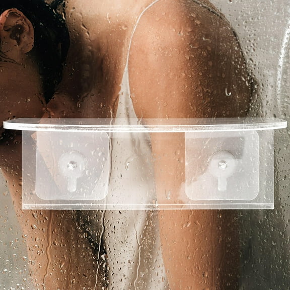 IBASETOY Suction Cup Window Plant Shelf Clear Acrylic Storage Stand Easy Install No Damage