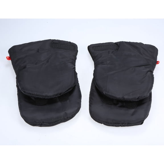 IBASETOY Thickened Gloves One Pair Black Polar Fleece Windproof Overall Protection for Outdoor Winter Use