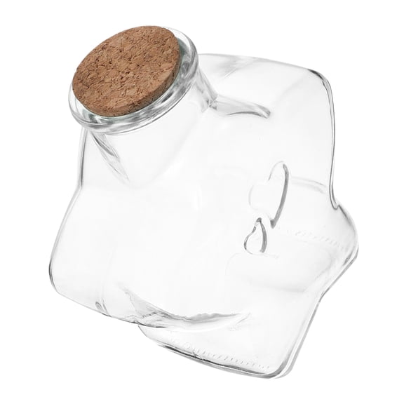 IBASETOY Glass Wishing Bottle with Cork Stopper for Storing Paper Stars and Sand