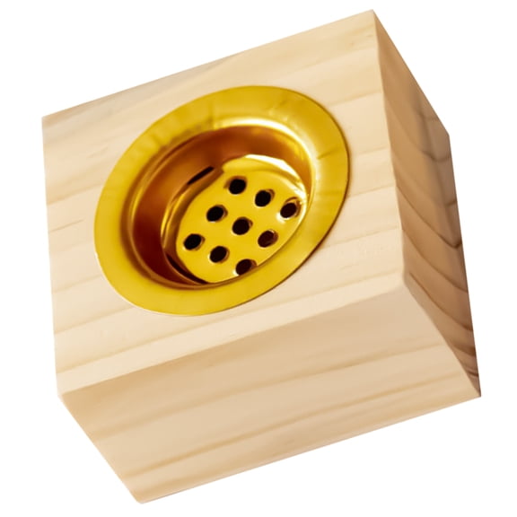 IBASETOY Beige Wood Incense Holder Aromatherapy Burner for Home Use Stable Desktop Decoration 8.5 x 2.5 x 2.5 inches