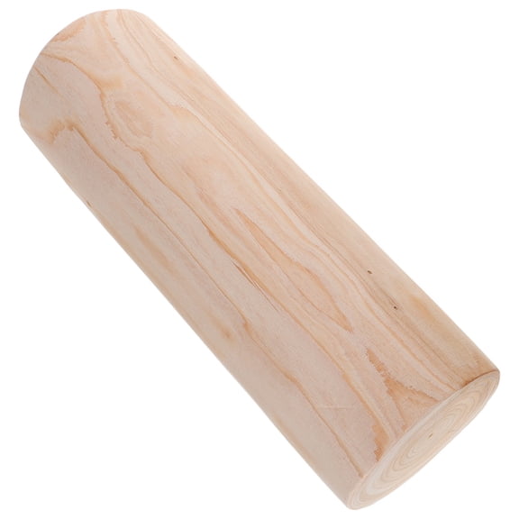 IBASETOY Natural Beige Wood Stump Ornament for Garden Rustic Decor and Outdoor Flower Bed Border