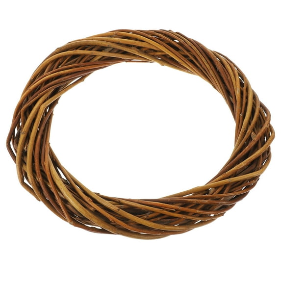 IBASETOY Wreath Form Brown Willow 1Pcs Decorative Wreath for Homeowners