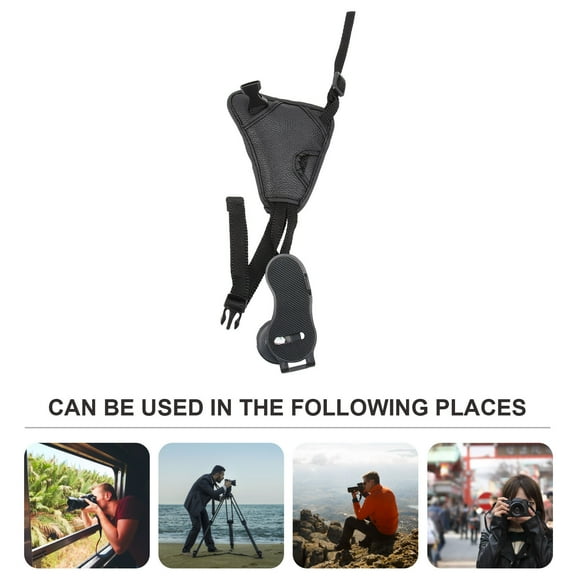 IBASETOY Wrist Strap for Camera Anti Loss Hand Wrist Strap Lanyard Black PU 1Pcs