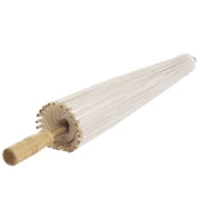 IBASETOY White Oil Paper Umbrella Handmade Bamboo Parasol for DIY Painting Wedding Decoration