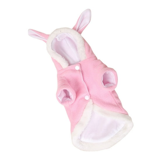 IBASETOY Dog Rabbit Outfit Bunny Costume Pet Pink Costume for Birthdays 1Set