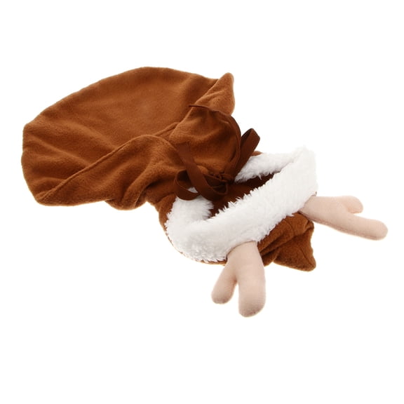 IBASETOY Brown Elk Pet Party Costume Cloak Comfortable Cape for Dog Holiday Cosplay Events