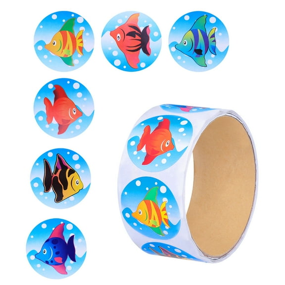 IBASETOY Vibrant Tropical Fish Stickers for Journals Planners Scrapbooks and Party Rewards