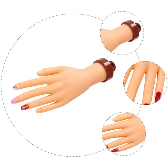 IBASETOY Multi Color Manicure Practice Hand Model Nail Art Training Tool Reusable Lightweight PVC for Manicure