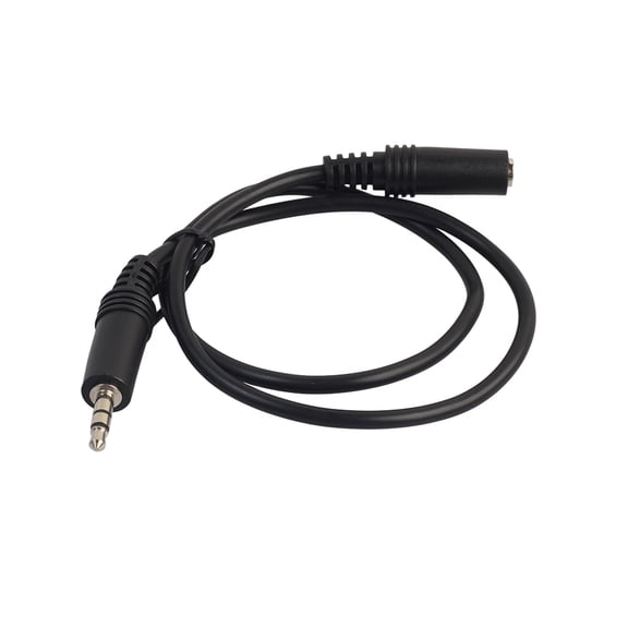 IBASETOY Black Audio Extension Cable Compatible with 3.5mm Aux Port for Car and Portable Devices