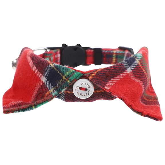 IBASETOY Stylish Red Cat Collar with Bell Durable Cloth Design Perfect for Daily Wear and Special Occasions