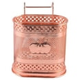 thumbnail image 1 of IBASETOY Rose Plated Gold Stainless Steel Hanging Cutlery Holder with Draining Holes for Kitchen Utensils, 1 of 5