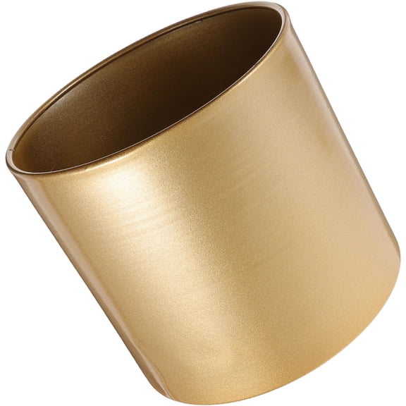 IBASETOY Lightweight Brushed Gold Planter Iron Bucket Shape 1Pack for Flower Pot