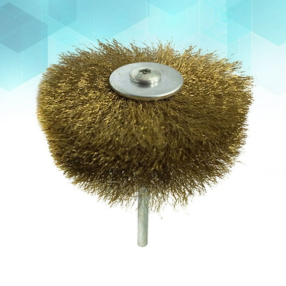 IBASETOY soft rotary wire brush Steel Wire Brush Light Brown for Rotary Tools 1Pack