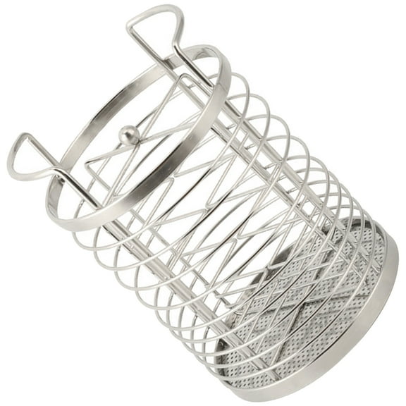 IBASETOY utensil metal holder for kitchen utensils simple design silver 1Pcs