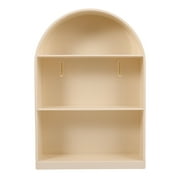 IBASETOY Floating Wall Shelves in Beige for Record Storage and Display with Space Saving Design