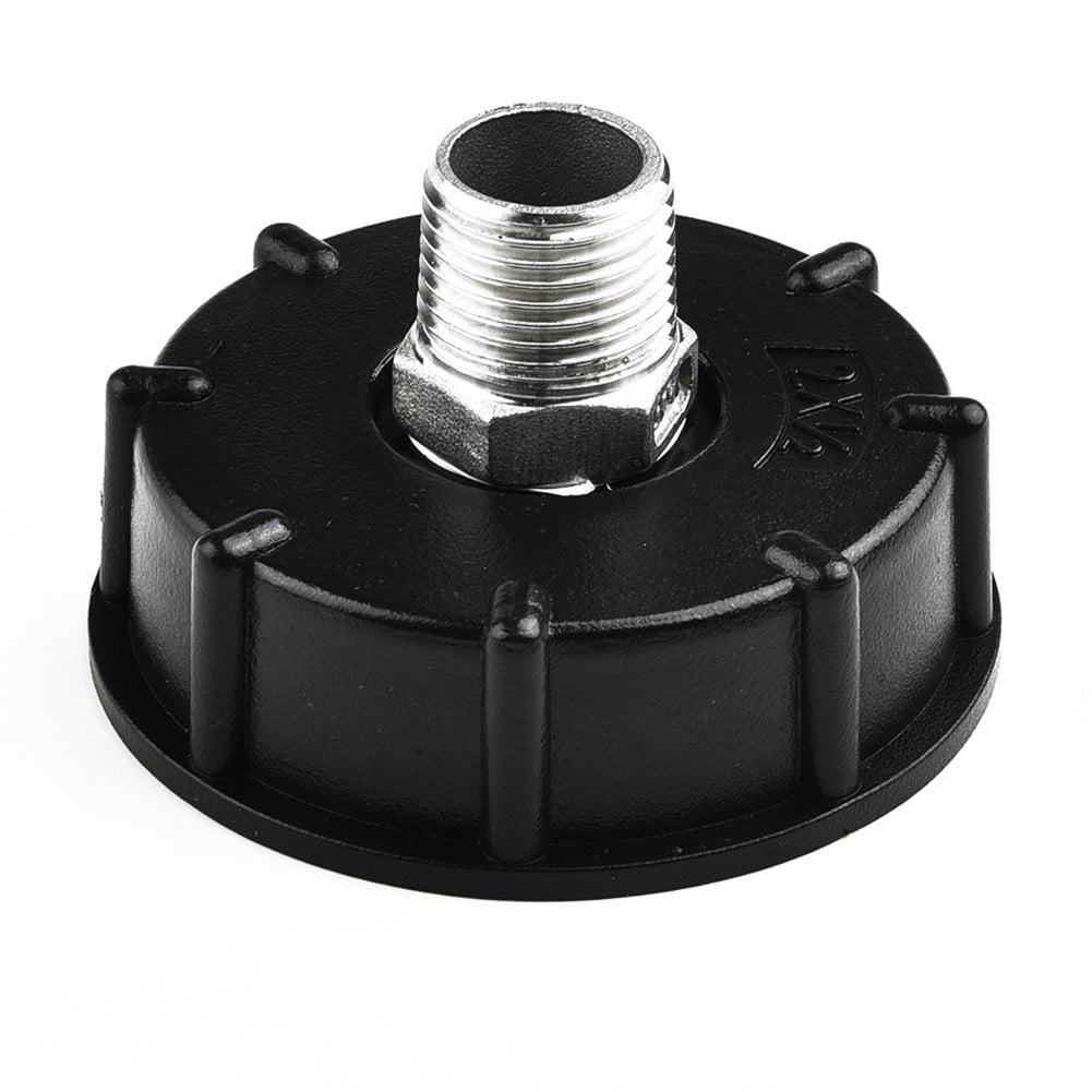Adattatore Per Serbatoio IBC S60x6 Con Uscita 3/4'' - Raccordo In Ottone E Plastica Per Valvola A Sfera, Per Acqua E Olio