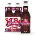 thumbnail image 1 of IBC Black Cherry Made with Sugar Soda, 12 fl oz, 4 Pack Glass Bottles, 1 of 7