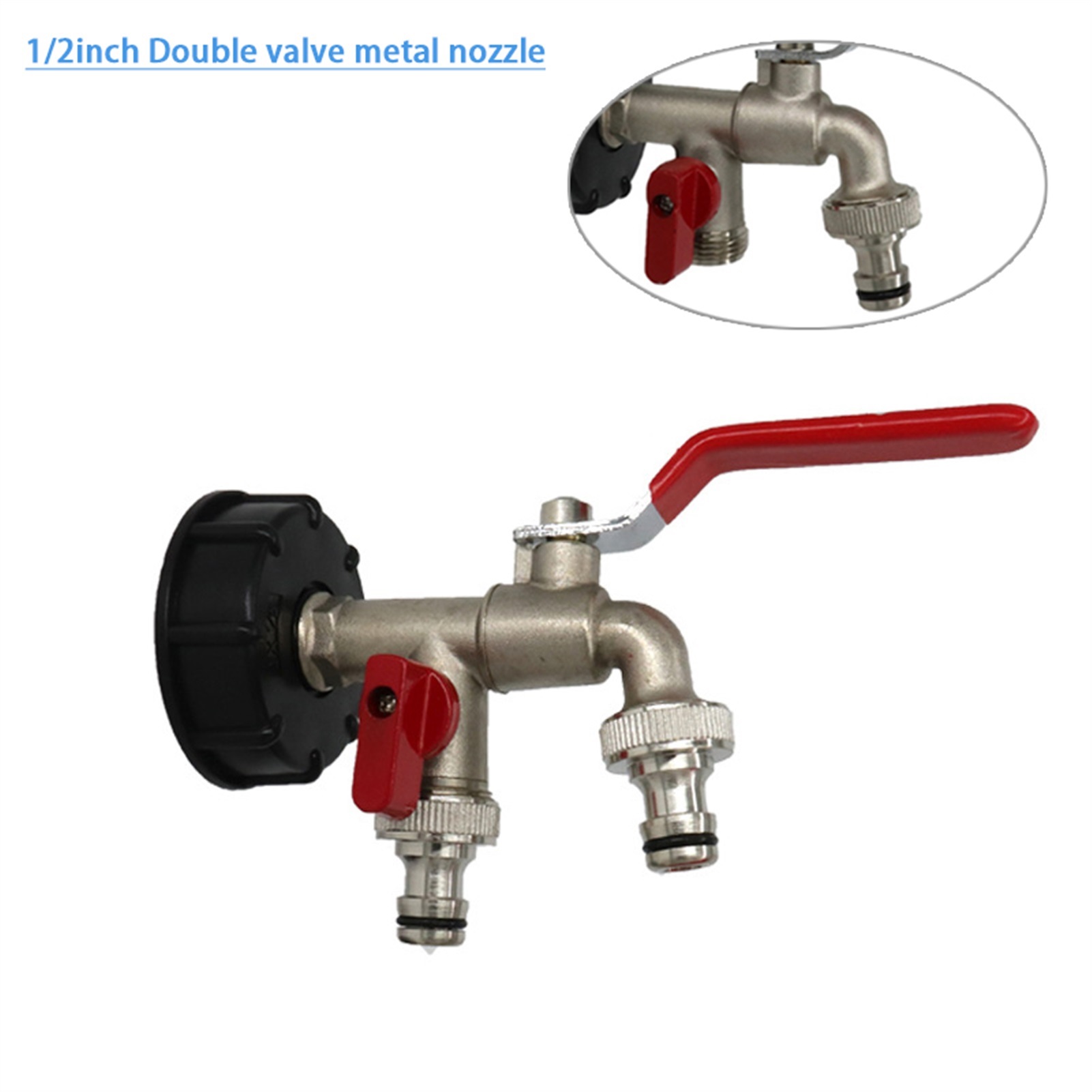 IBC Tank Adapter S60X6 To Brass Tap 1/2" 3/4" Replacement Valve Fitting