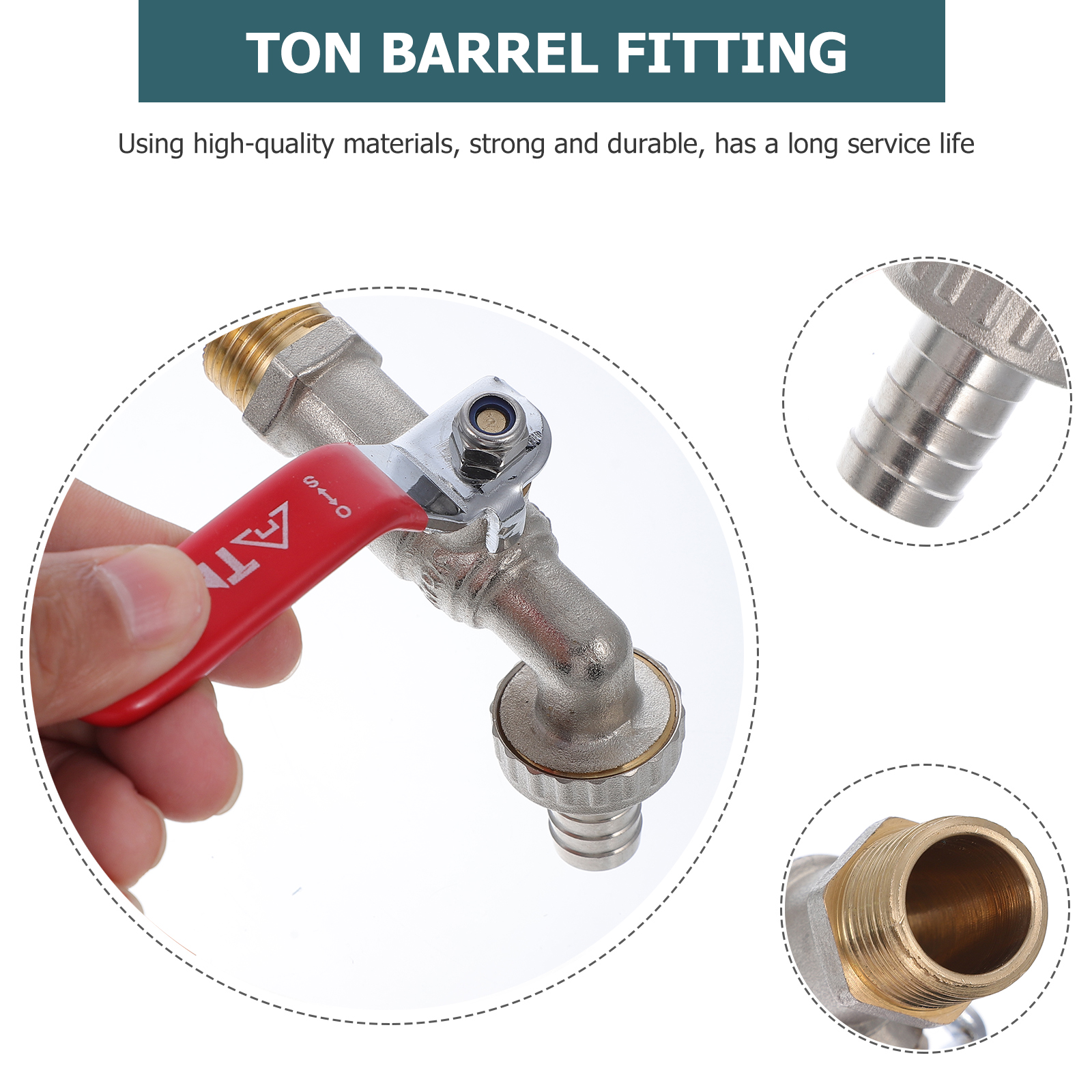 IBC Tank Tap 1 Set 1/2 Inch Faucet Valves Fitting IBC Tote Tank Adapter