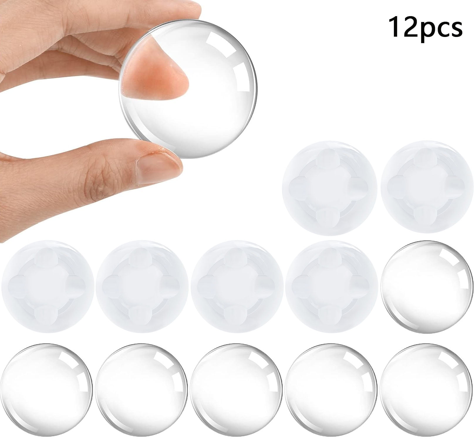 IBEEDOW 12PCS Door Stoppers Wall Protector, Door Knob Wall Protector with SelfAdhesive, Wall