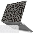 thumbnail image 1 of IBENZER 2022 2021 MacBook Air 13 inch Case M1 A2337 A2179 A1932 Plastic Hard Shell Case with Keyboard Cover for Apple Mac Air 13 with Touch ID (2018-2022), Leopard Black, W-AT13-LP-BK+1, 1 of 7