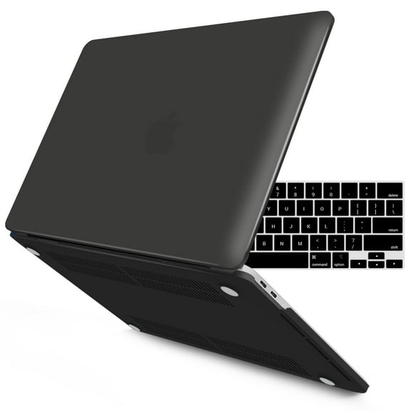 IBENZER 2025 2024 MacBook Pro 13 Inch Case 2025-2016 M2/M1 A2338 A2289 A2251 A2159 A1989 A1706 A1708, Hard Shell Case with Keyboard Cover for Apple Mac Pro 13 Touch Bar, Black, W-T13-BK+1