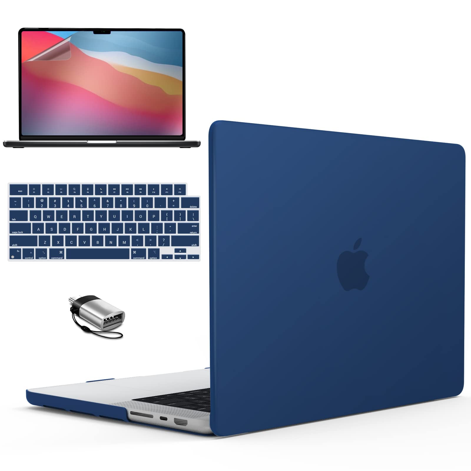 MOSISO Case Compatibile con MacBook Pro 13 M2 M1 2023 2022 2021-2016 A2338 A2289 A2251 A2159 A1989 A1706 A1708, Plastica Faccia Sketch Custodia Rigida & Tastiera Skin Cover & Proteggi Schermo, Grigio
