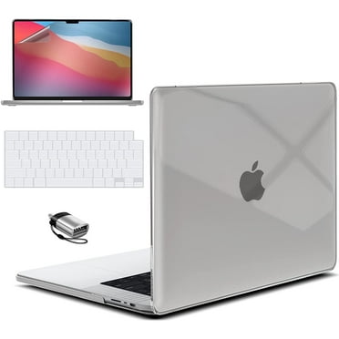 IBENZER Case for MacBook Pro 14 Inch 2025 2024 M4 A3112 A3185 A3401 M3 A2918 A2992 M2 A2779 M1 A2442 Pro Max (2025-2021), HardShell Case & KeyboardCover & ScreenFilm & Type-C Adapter, Crystal Clear